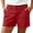 Red, variant on Women's Casual Chino Shorts Classic Solid Color Mide Waist Shorts with Pockets Stretchy Twill Summer Lounge Shorts for Daily & Vacation Red