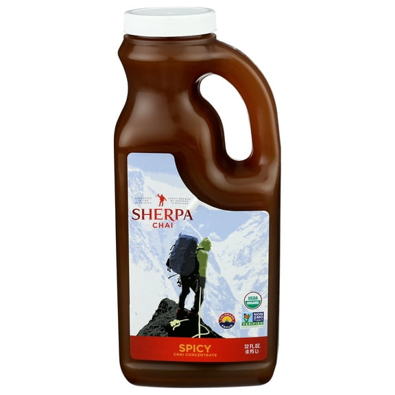 (Pack of 6), Sherpa Chai Spicy Chai Concentrate, 32 fl oz