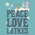 thumbnail image 2 of Women's Care Bears Hanukkah Peace Love Latkes Racerback Tank Top, 2 of 4