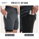thumbnail image 5 of Pantalones cortos deportivos 2 en 1 para hombre, pantalones cortos elásticos, transpirables, de balo Abody Gris/XX-grande, 5 of 7