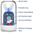 thumbnail image 5 of Brosse à Dents Rechargeable pour Enfants, Brosses à Dents Électriques avec Gobelet de Rinçage, Brosse Ultrasonique Automatique en Forme de U pour Enfants de 2 à 6 Ans, Résistante à l'Eau, 5 Nettoyages, 5 of 5