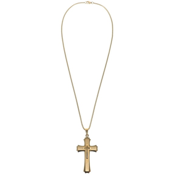 Car Charm Car Hanging Ornament Car Cross Mirror Pendant 5.50X3.20X0.70CM Golden