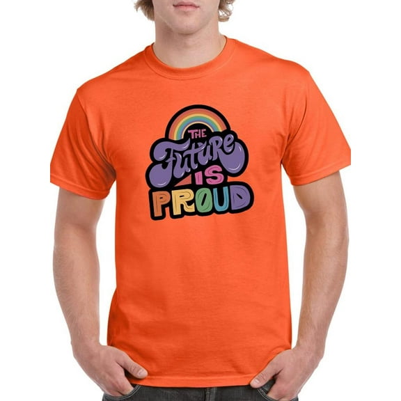 The Future Is Proud T-Shirt Men -Smartprints Designs, Male Small