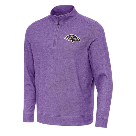Men s Antigua Heather Purple Baltimore Ravens Subtle Quarter-Zip Top Men s Antigua Heather Purple Baltimore Ravens Subtle Quarter-Zip Top