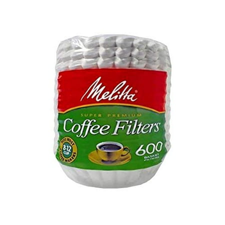 

Melitta 600 Coffee Filters Basket Pack of 600 8-12 Cups White