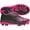 Black|Pink, variant on New Balance Youth 4040V6 Molded Baseball Cleats Black/White Wide 13K