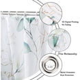 thumbnail image 5 of Eucalyptus Leaf Shower Curtains, Weighted Bottom Sage Green Watercolor Botanical Plants with Gold Branches Spring Fabric Bathroom Curtain Waterproof Washable 12 Hooks,72''''x84'''' (GCI-10193), 5 of 6
