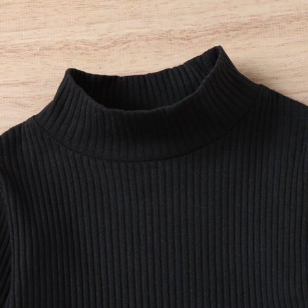 

Cathalem Clothes for Girls 2t Toddler Girls Long Sleeve Ribbed T Shirt Tops Leopard Printed Bell Bottoms New Photo Prop Crib Childrenscostume Black 3-4 Years