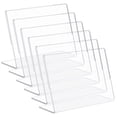 thumbnail image 2 of 6 Pcs Acrylic Sign Holders, 6×4in Clear Menu Display Stands, Slanted Desktop Picture Frames, Plastic Table Flyer Paper Holders for Offices, Restaurants, Stores, Hotels, 2 of 7