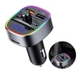 thumbnail image 3 of Adaptador De Coche Bluetooth 5 Multifunción 12-24V Pantalla Digital Cargador De Coche 18W Qc3.0 Carga Rápida Compatible Con Tarjeta Sd 32G / Disco U Llamada Manos Libres Inalámbrica Transmisor Fm seitruly VI009407-02, 3 of 7