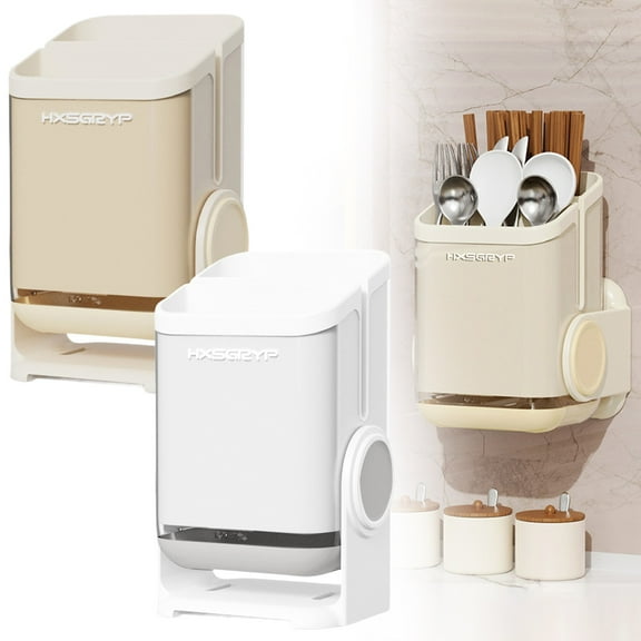 Kitecy Kitchen Organization No Drill Rotating Chopstick Storage Holder Box Kitchen Countertop Organizer Stable Base Utensil Dispenser , Utensil Holders No-Drill Accessories