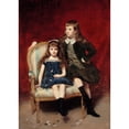 thumbnail image 3 of Carolus-Duran 14x18 Black Modern Framed Museum Art Print Titled - Portrait of Marguerite (1883-1973) and Robert (1880-1956) by Broglie (1890), 3 of 5