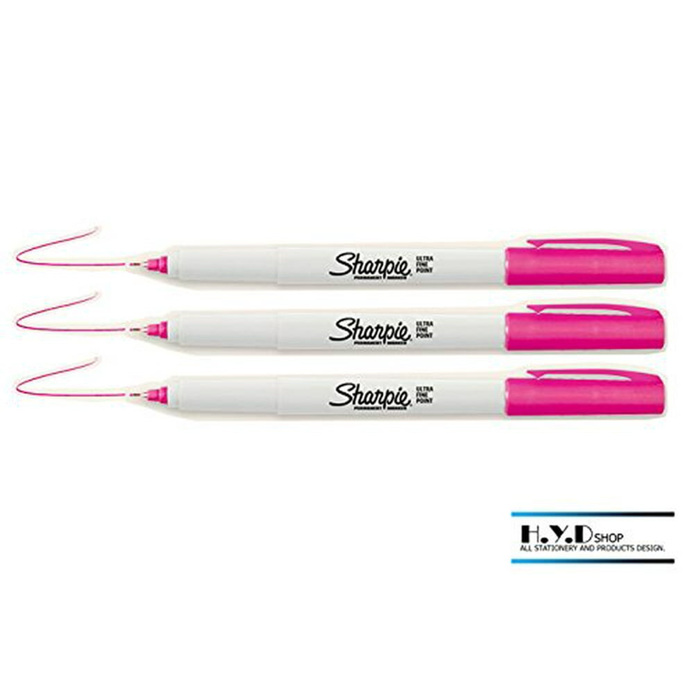 Sharpie ultra fine point permanent markers Magenta color / 3 Pcs. of