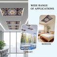 thumbnail image 6 of 1 Pack Vintage Flower Pattern Fluorescent Light Covers for Ceiling Lights White Orange Flower Blue Background Magnetic Ceiling Light Covers Overhead Light Filters for Office Classroom Home, 6 of 9
