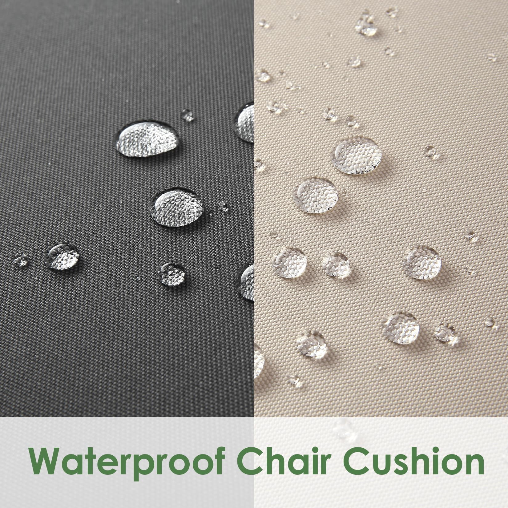 Patio Chair Cushions for Outdoor Furniture 22x22x4 Inch Set of 2, Waterproof Outdoor Seat Cushions, Garden Sofa Couch Thicked Chair Cushions with Ties