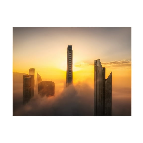 Canvas Wall Art - Joanaduenas 'Good Morning Dubai' Wall Art for Living Room, Bedroom, or Office D?cor by Trademark Fine Art - 19 x 14 Inches