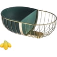 thumbnail image 1 of Cesta de fruta multifunción de hierro dorado, caja interior extraíble, cuenco para almacenar frutas, verduras, pan y dulces, dorado Hy, 1 of 5