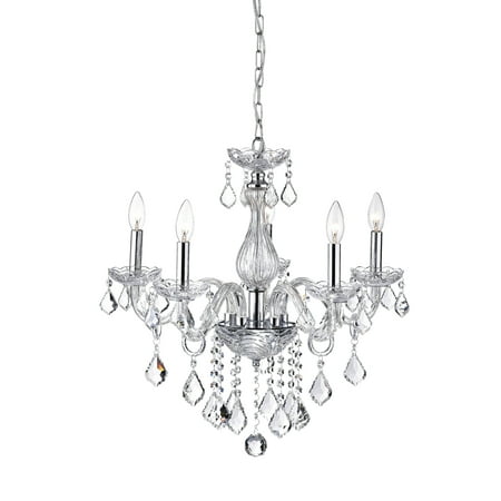 Hong Kong best New Zhu Yuan Lighting Co. Ankaios 5-Light Crystal (Best Prices On Crystal Chandeliers)