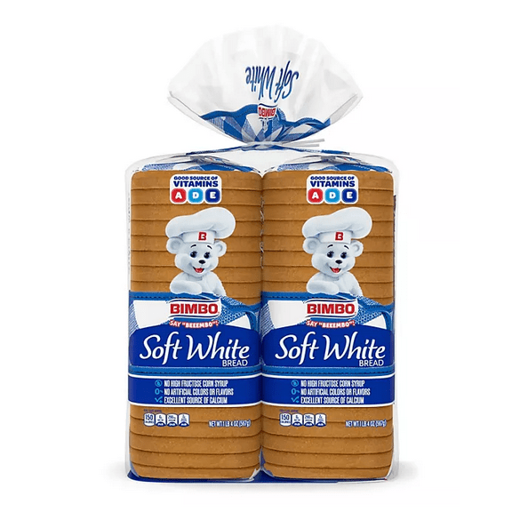 Bimbo Soft White Bread Family Pack 20 oz., 2 pk.