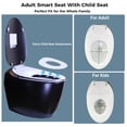 thumbnail image 5 of WinZo Smart Toilet with Bidet Seat, Elongated Egg Shaped Modern Design, Auto Open and Flush, Adjusted Heated Seat, Warm Water and Dryer, Night Light, Side Buttons, Matte Black, 5 of 8