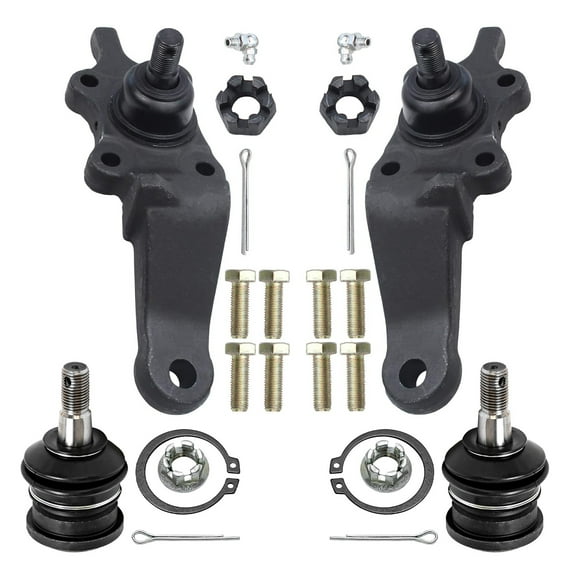 Detroit Axle - 4 Front Ball Joints for 96-02 Toyota 4Runner Tundra Sequoia 1997 1998 1999 2000 2001 Upper & Lower Ball Joints Replacement