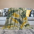 thumbnail image 2 of Nawypu Tropical Palm Leaves Throw Blanket Banana Jungle Leaf Seamless Floral Pattern Decorative Soft Warm Cozy Flannel Plush Throws Blankets for Dog Cat, 2 of 6