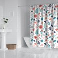 thumbnail image 2 of Pioneer Flower Floral Print Pattern Shower Curtain 72"x84", Bathroom Decorative Shower Curtain Set with 12 Hooks, Waterproof Washable, 2 of 6