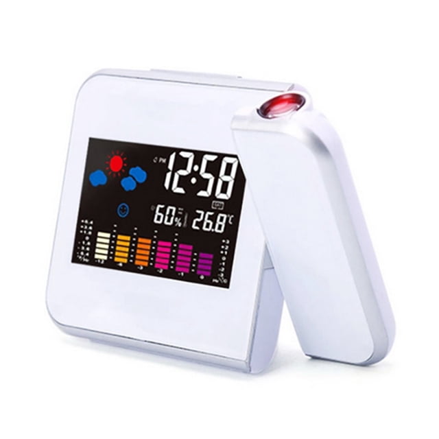 Réveil de Station Météo Numérique Couleur Heure Projection LCD
