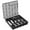 Black, variant on Kitchen Drawer and Countertop Silverware Organizer Tray with Secure Lid and Six Compartment Design for Efficient Utensil Storage