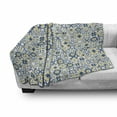 thumbnail image 3 of Ethnic Soft Flannel Fleece Throw Blanket, Traditional Moroccan Mosaic Portuguese European Medieval Pattern, Cozy Plush for Indoor and Outdoor Use, 50" x 60", Blue Yellow White, by Ambesonne, 3 of 6