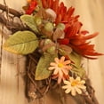 thumbnail image 6 of 11 Inch Maple Leaf Pumpkin Wreath, Artificial Maples Leaves Wreath with Pumpkins Pinecone Berry for Thanksgivings Halloween Decoration Indoor Outdoor, 6 of 8