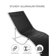 thumbnail image 4 of Emorefun Pool Lounge Chairs Set of 2, Aluminum Outdoor Lounge Chairs for Poolside, Garden, Beach, Camping, Black, 4 of 7