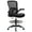 Black, variant on Kepane Office Chair, Executive Ergonomic Office Chair with Flip-up Armrests, Standing Desk Chair with Lumbar Support and Adjustable Footrest Ring