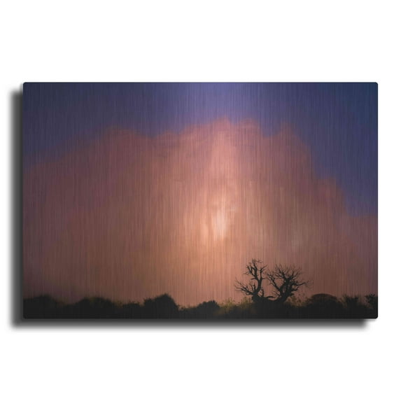 Luxe Metal Art 'Arches Morning Fog - Arches National Park' by Darren White, Metal Wall Art, 36"x24"