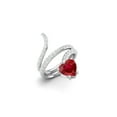 thumbnail image 2 of 7MM Heart Shape Wrap Bypass Ring Natural Ruby 925 Silver Women Valentines Day Gifts Rings, 2 of 6