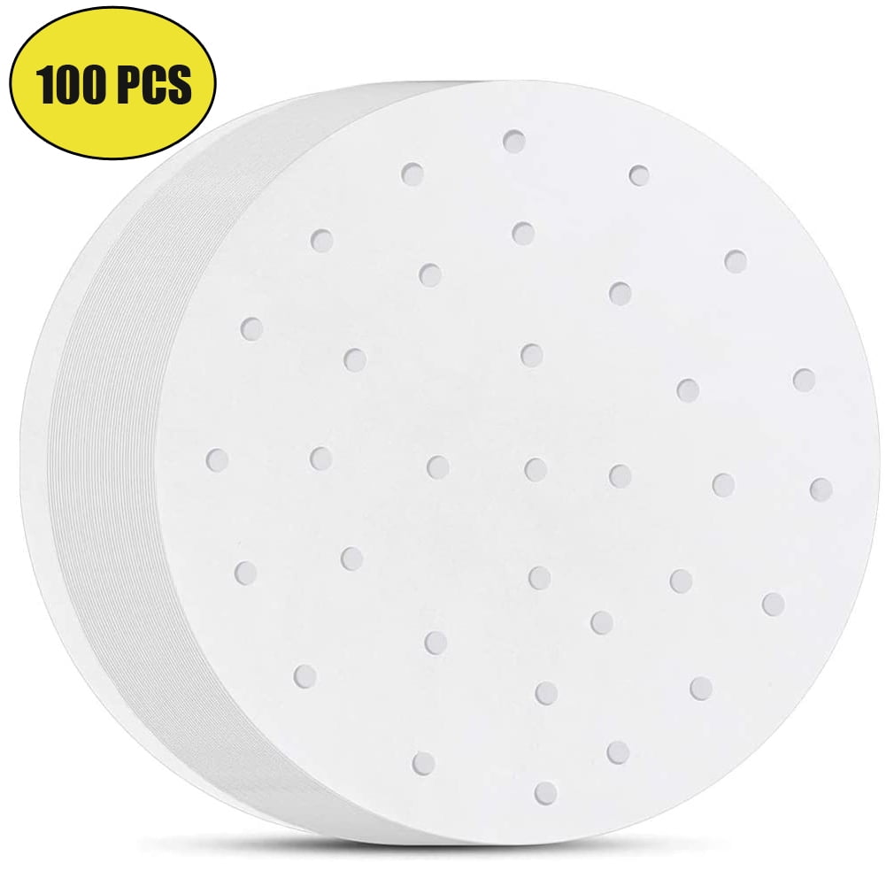 Details about   10 Inch Bamboo Steamer Liner Perforated Air Fryer Parchment Paper 100 Count 