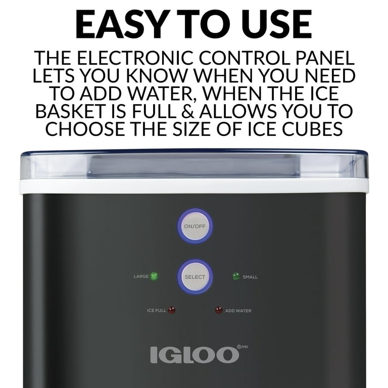 ICEB33BS  IGLOO Black Stainless Steel 33-Pound Automatic Portable