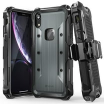 Vena vArmor Rugged Case Compatible with Apple iPhone XR (6.1"-inch), (Military Grade Drop Protection) Heavy Duty Holster Belt Clip Cover with Kickstand - Space Gray