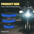 thumbnail image 2 of Uxcell Reflective Stripe Stickers, High Visibility Reflective Decals Safety Warning Decals for Cars Motorcycles Blue, 2 of 7