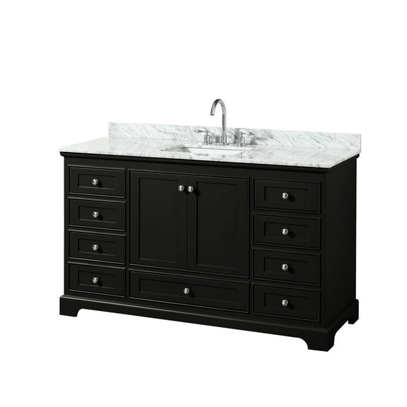 Wyndham Collection Wcs202060scmunsmxx Deborah 60" Free Standing Single Vanity Set - Dark