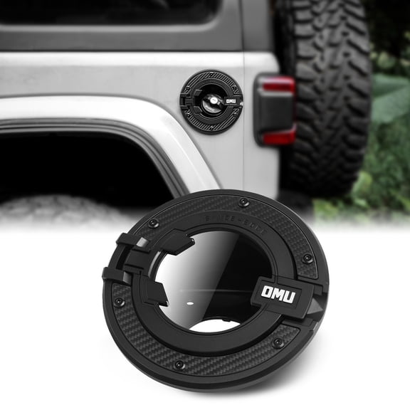 OMU Genesis Series Aluminum Transparent Space Capsule Gas Tank Cover Compatible with Jeep Wrangler JL(2018-2024)