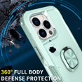 thumbnail image 6 of Nalacover For iPhone 14 Pro Max Slim Case,Luxury Hybrid Hard PC and TPU Rugged Bumper 3-In-1 Rotatable Magnetic Ring Kickstand Four Corner Guard Shockproof Anti-Scratch Back Phone Cover.Green, 6 of 11