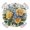Blue Yellow Beige, variant on Brown Forest Round Tablecloth for 45-54 Inch Tables, Fitted Table Cover with Elastic Edge, Vintage Tree Farmhouse Botanical Waterproof Outdoor Table Cloth Protector for Patio Garden Dinner Picnic