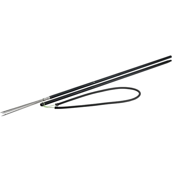 14mm Aluminum Pole Spear for Spearfishing - Anodized Ergal Shaft Fishing Spear with Rubber Band Propulsion & M6 Thread, Black, Paralyzer/Harpoon Tip$$