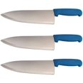 thumbnail image 1 of Cozzini Cutlery Imports 10" Chef Knife Choose Your Color - Razor Sharp Commercial Kitchen Cutlery - Cook's Knives (3 Pack - Blue), 1 of 1
