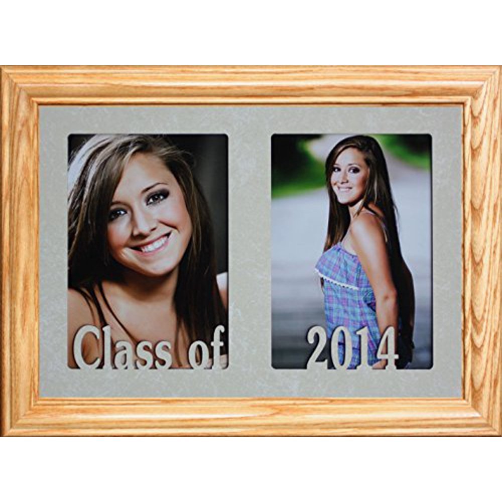 7X10 Class Of 2014 Double Frame Holds Two Portrait 4X6 Or Cropped