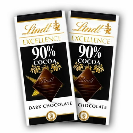 Lindt 2-Pack, EXCELLENCE 90% Cocoa Dark Chocolate Bar, Easter Chocolate Candy, 3.5 oz.