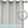 thumbnail image 5 of PinesC Light Grey Linen Curtains for Bedroom, 84 Inch Faux Linen Textured Light Filtering Privacy Drapes Grommet Window Panels for Living Room, Set of 2 Panels, 52 x 84 Inch, 5 of 5