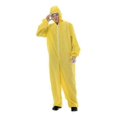 thumbnail image 1 of Men's Cheap Biohazard Costume Halloween with Goggles Yellow Breaking Bad Jumpsuit Carnival Easter Purim Fancy Dress, 1 of 4