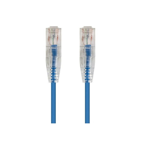 Monoprice SlimRun - Patch cable - RJ-45 (M) to RJ-45 (M) - 7 ft - UTP - CAT 6 - booted, riser, snagless, stranded - blue
